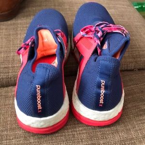 Adidas Pureboost purple and pink